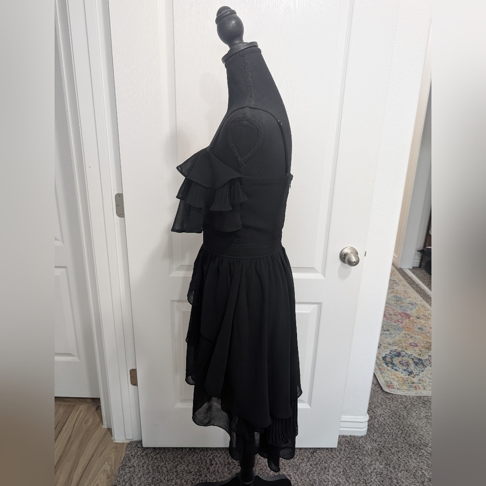 J. Blonde Black Ruffled High-Low Dress - Picture 2 of 10